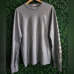 Abercrombie & Fitch Men's Gray Cotton Long Sleeve Shirts Size XL
